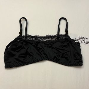 Urban Outfitters Out From Under Lace Satin Black Bralette